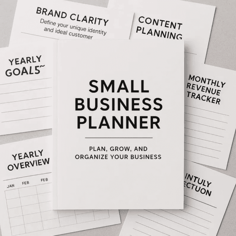 The Entrepreneur's Blueprint: Small Business Planner (Printable PDF)